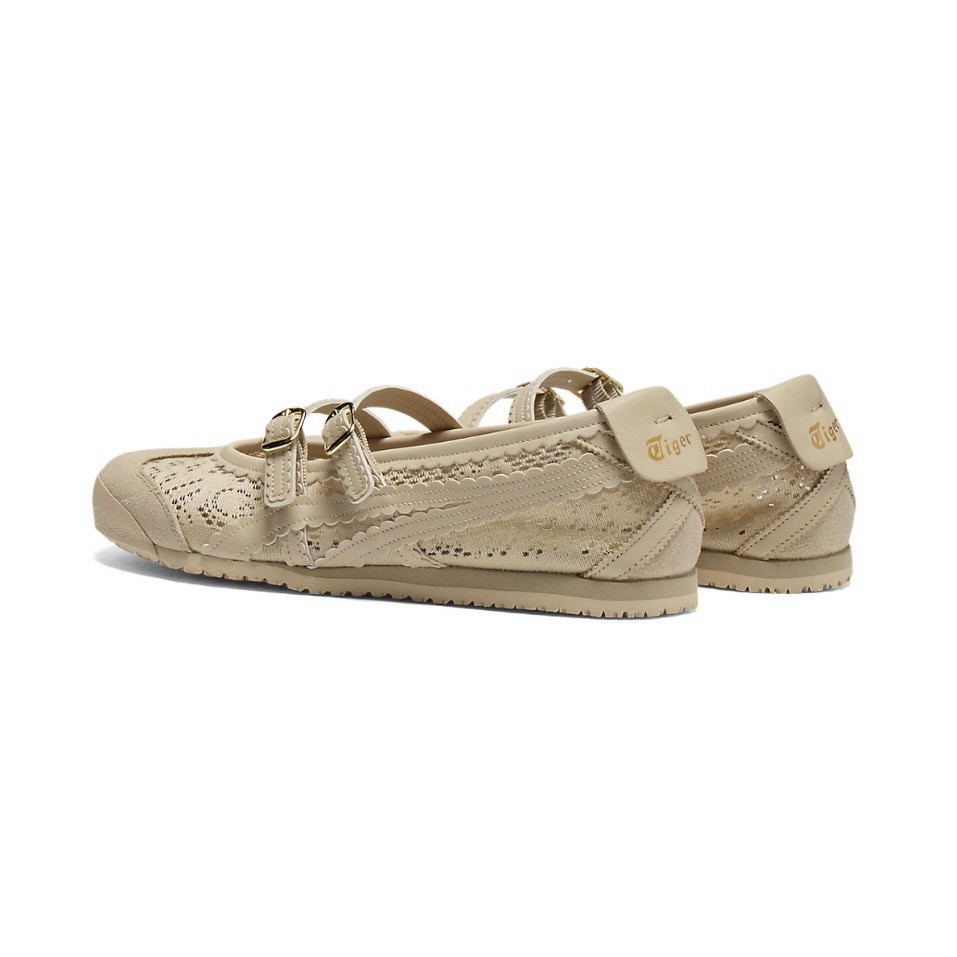 Onitsuka Tiger Mexico 66 TGRS Beige Ballet Flats Lace Mesh Shoes