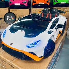 24v Kids Electric Ride On Car Licensed LAMBORGHINI STO With DRIFT +REMOTE -WHITE
