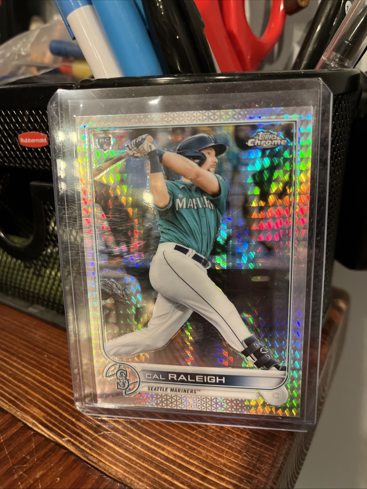 2022 Topps Chrome - Cal Raleigh #149 Prism Refractor (RC)