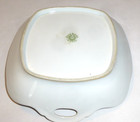 Antique Hand Painted Nippon Square Dish handle holes Gold trim Beige Pink flower — photo 10