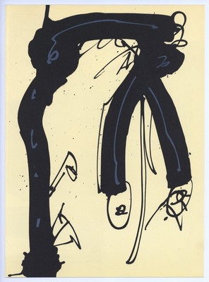 Antonio Saura original lithograph for Noise