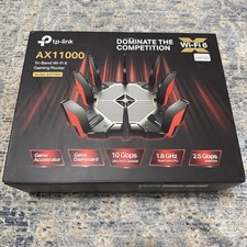 TP-LINK Archer AX11000 Tri-Band Wi-Fi 6 Gaming Router - Black/Red