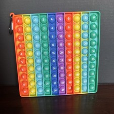 Multiplication Table Fidget Math Toy Stress Relieving Colorful Rainbow