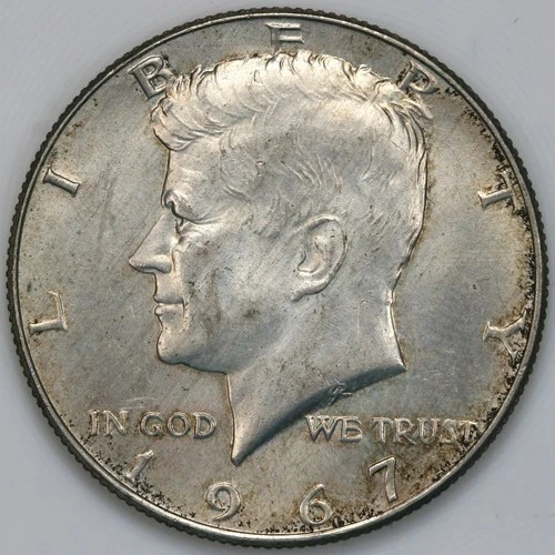 1967 (P) About Uncirculated AU Kennedy Half Dollar 40% Silver