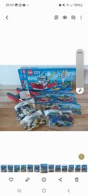 LEGO  City 60109 Feuerwehr Feuerwehrschiff OVP Bauanleitung Komplett TOP