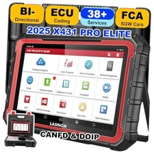  X431 PRO Elite 2025 New Bidirectional Scan Tool, 38+ Services, ECU Coding, 