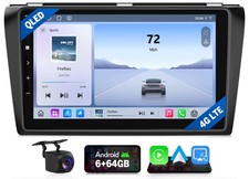 9 inch QLED 6+64G Android for 2004-2009 Mazda 3 Car Radio CarPlay GPS Navigation