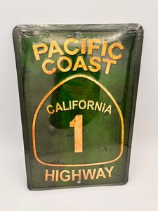 レア！　カリフォルニア　PACIFIC COAST ロードサイン　本物　USA Pacific Coast Highway Sign | eBay