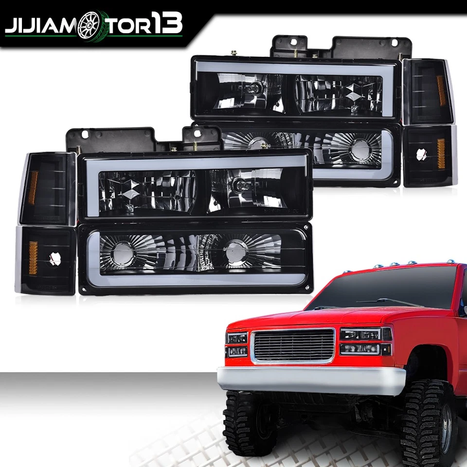 Faros parachoques LED DRL para GMC C/K Suburban 1994-2000 + lámparas de esquina nuevos Foto 3 de 4