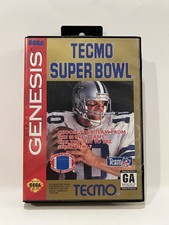 Tecmo Super Bowl Sega Genesis Game Complete CIB Football NFL 