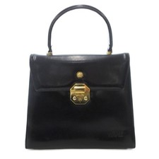 Versace Sunburn Handbag Formal Bag Black IU Used f6806c453599374620ab757edcc5224