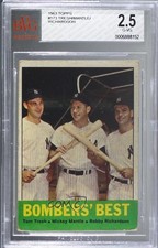 1963 Topps Tom Tresh Mickey Mantle Bobby Richardson #173 BVG 2.5 HOF 1b4