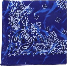 Modern Tie Dye Bandana Blue