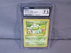 BULBASAUR 44/102 Pokemon Base Set 1st Edition Shadowless 1999 CGC 7.5 Near Mint+