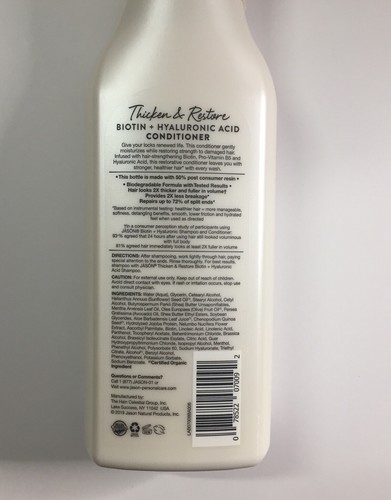 JASON Thicken & Restore BIOTIN + Hyaluronic Acid Conditioner 16 oz (NEW) - Picture 2 of 2