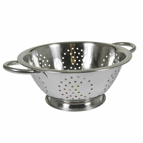 Stainless With Base 24cm Colander Drainer Foldable Pasta Colander eBay