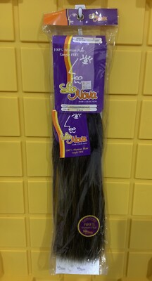 La Nova Italian Perm Yaki 100% Human Hair 14  Extension Weave Color ST1B-144 NIB