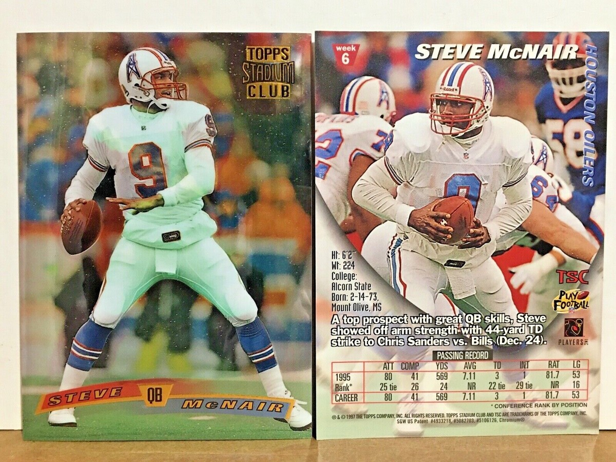 Steve McNair 1996 Topps Stadium Club Sunday Night Jumbo Game Prize