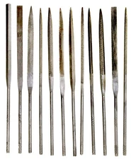 Hawk F342 12 Pc Needle File Set – 5‑½" Precision Files in 12 Shapes Woodworking