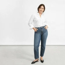 Everlane High Waist Straight Leg Jeans