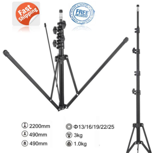 Adjustable Photography Flash Light Stand Collapsible 220cm 7'2" Video Lighting - 第 1/6 張圖片
