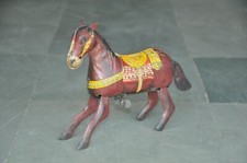 Vintage 'Haji' Mark Wind Up Trademark Litho Horse Tin Toy , Japan