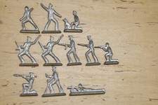 Soviet toy - iron tin soldiers 11 pieces the USSR Red Army Military