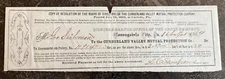 1869 Monongahela City Pennsylvania Payment Receipt Tax Assessment 