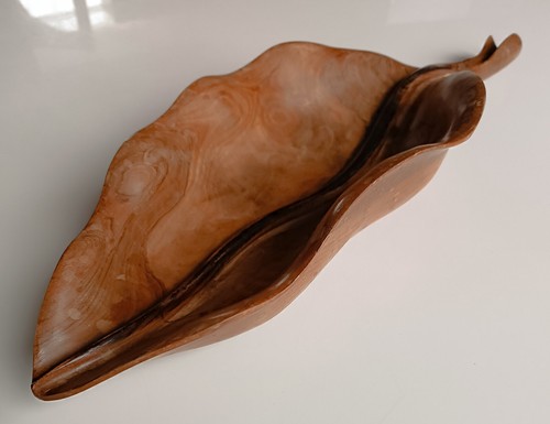 Coupe à fruits Falcon en bois d'olivier Espagne 1960 - Imagen 3 de 18