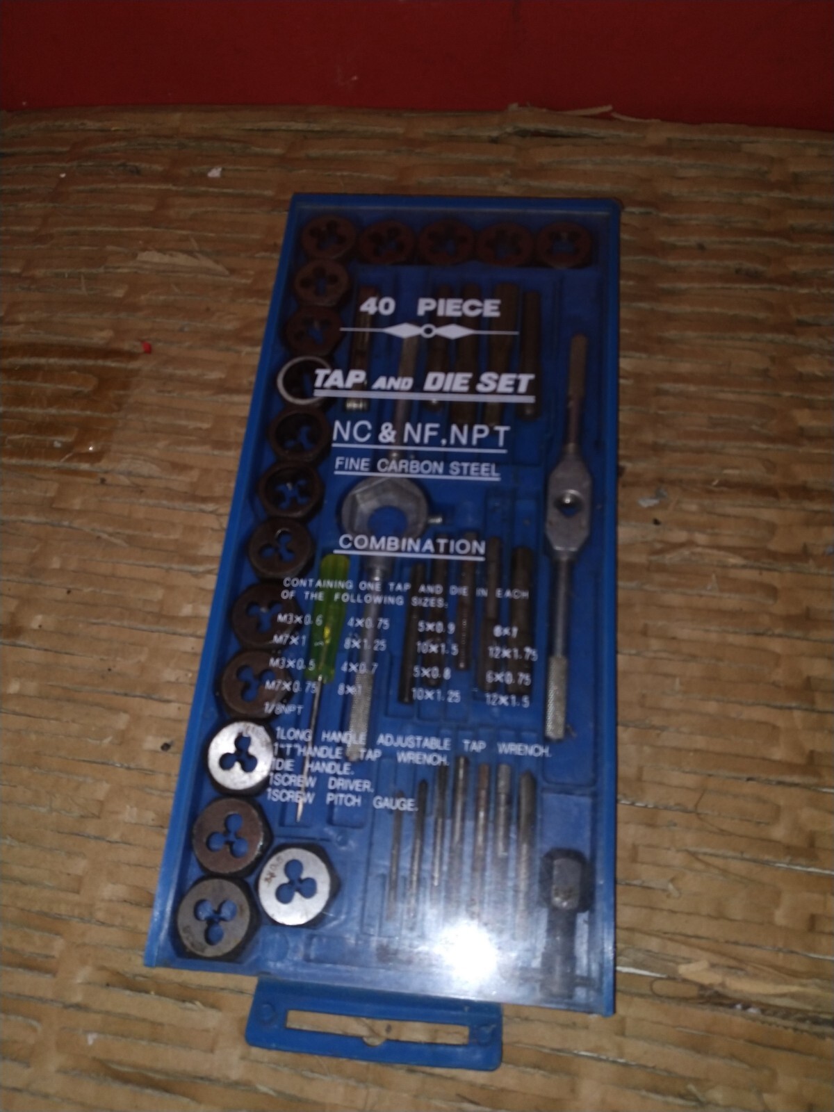 HEAVY DUTY 40PC METRIC TAP WRENCH AND DIE CUTTER SET M3M12 IN STORAGE CASE BS eBay