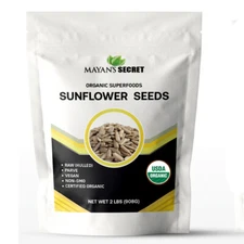 USDA Certified Organic Sunflower Seeds — Raw Kernels Hulled Superfoods 