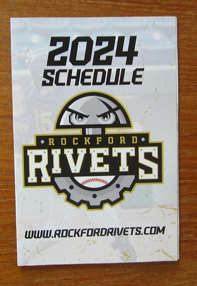 2024 Rockford Rivets (IL) Northwoods Collegiate League Pocket Schedule