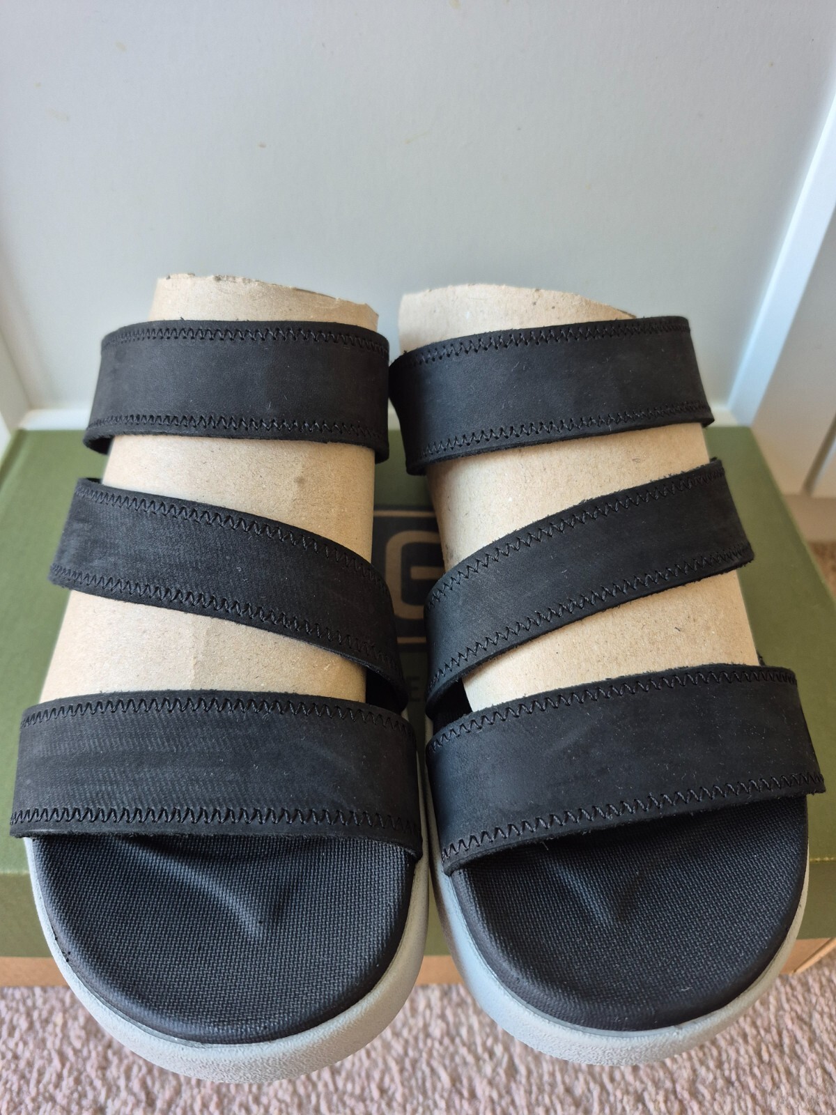 Sandali Keen donna UK5 Ellecity slide pelle nabuk nuovi