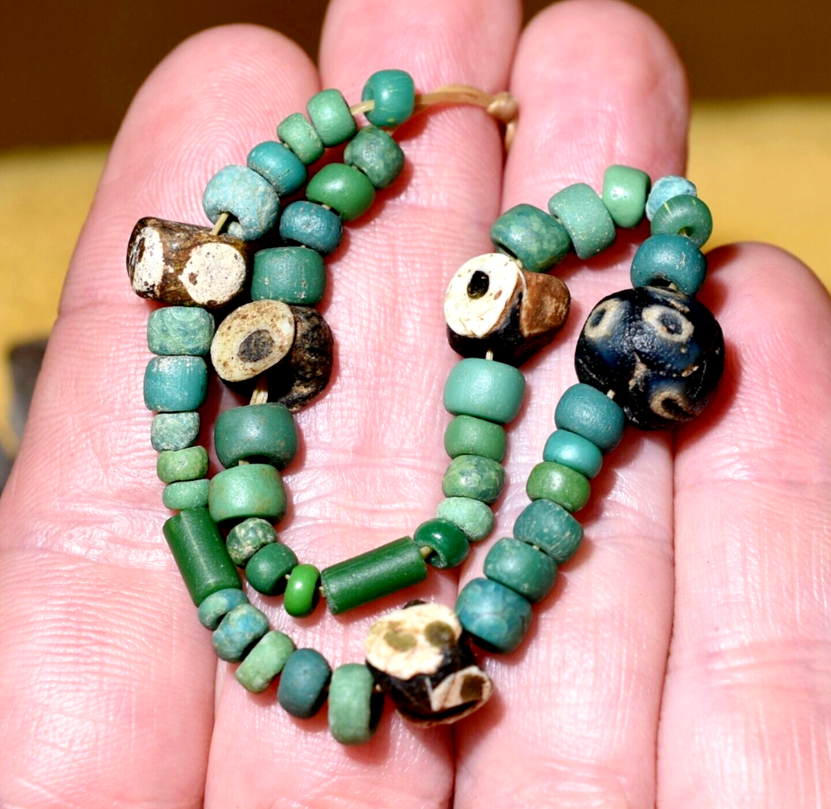 Ancient Glass Excavated Djenne Dig Beads Mali African Trade Circa