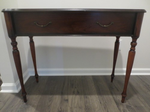 VTG Bombay Company Wood Entry Table 1999 Mahogany Furniture La Compagnie PA Pick - Picture 2 of 11