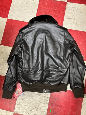 バ*イ様 【schott】184SM A-2 Flight jacket 80' Long Flight Leather Bomber Jacket