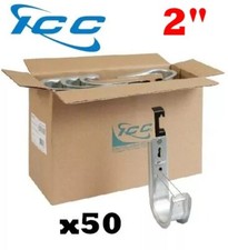 ICC 50 Pack 2" J-Hook with Batwing Wall Ceiling Mount Cable Wires ICCMSJHW44