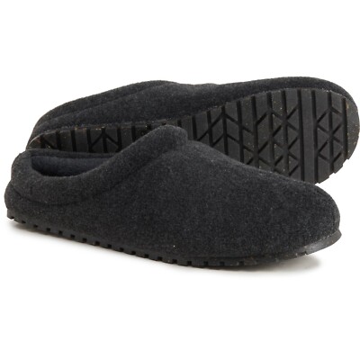 Minnetonka Charcoal Wool Moccasin Slip-Ons MINNETONKA PILE LINED HARDSOLE MEN main image 3