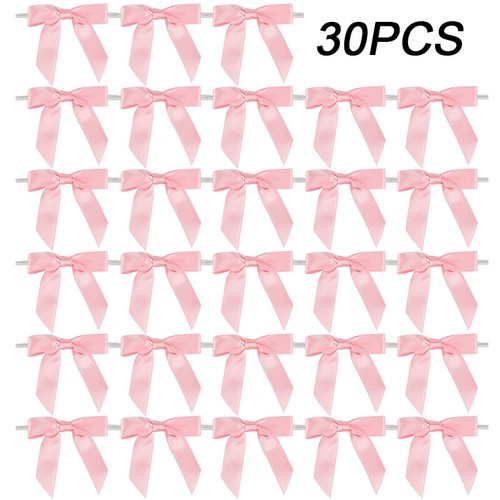 30/50x Satin Bows DIY Crafts Gift Wrapping Ribbon Bowknot Home Party Decorations - Picture 27 of 28
