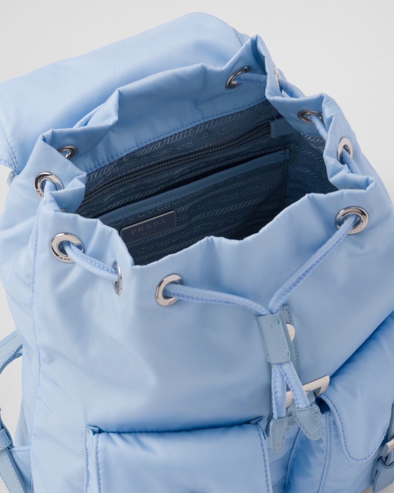 Prada Small Re-Nylon Backpack Light Blue - image 4
