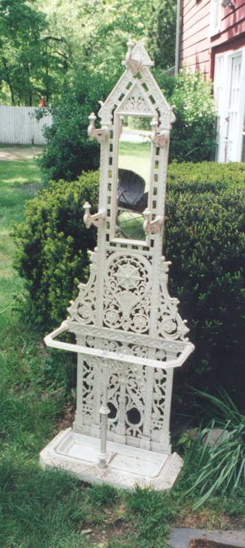 Antiguo gótico de hierro fundido paraguas de salón soporte inglés victoriano FIRMADO FALKIRK Foto 2 de 4