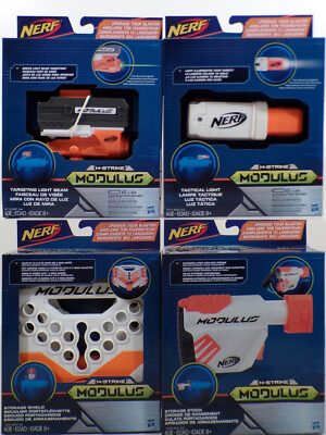 Lot of4 Nerf N-Strike Modulus Targeting Light Beam Tactical Storage Shield Stock