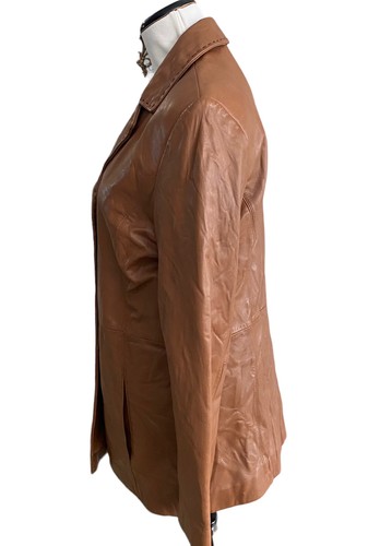 Adler Collection Jacket Medium Genuine Soft Leather Brown - Picture 3 of 12