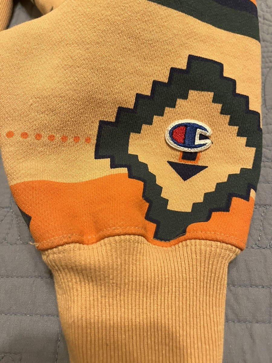 Champion Reverse Weave Hoodie Aztec Southwestern Tribal Sweatshirt