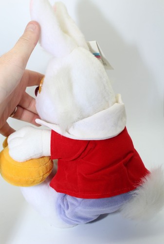 Vintage Disney Store Alice in Wonderland WHITE RABBIT 12" Plush Doll Stuffed 90s - Picture 10 of 12