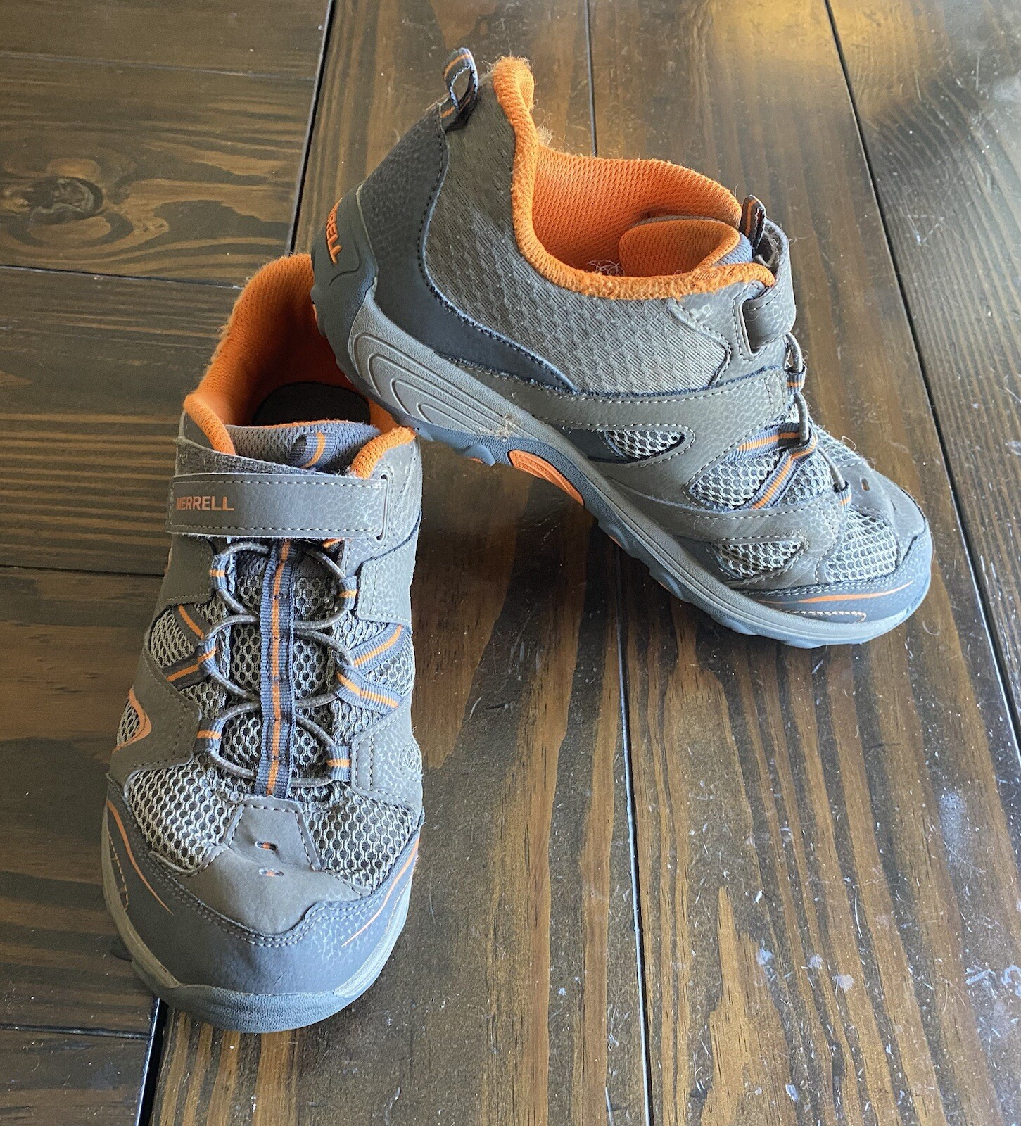 Scarpe da trekking basse Merrell Trail Chaser taglia 7 grigie arancioni