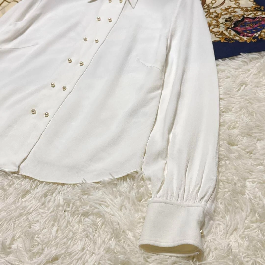 CELINE Blusa Abito Camicia 40 Avorio Donna