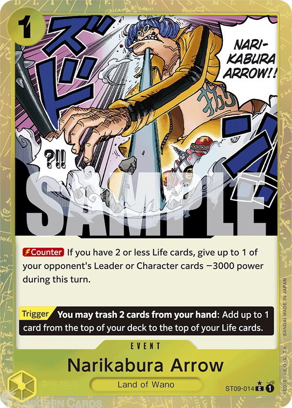 ST09-014 Narikabura Arrow : Common Textured Foil English One Piece TCG Card : PR
