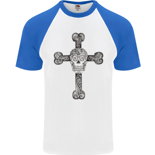 Camiseta de béisbol Day of the Dead Sugar Skull Cross para hombre S/s - Imagen 25 de 50