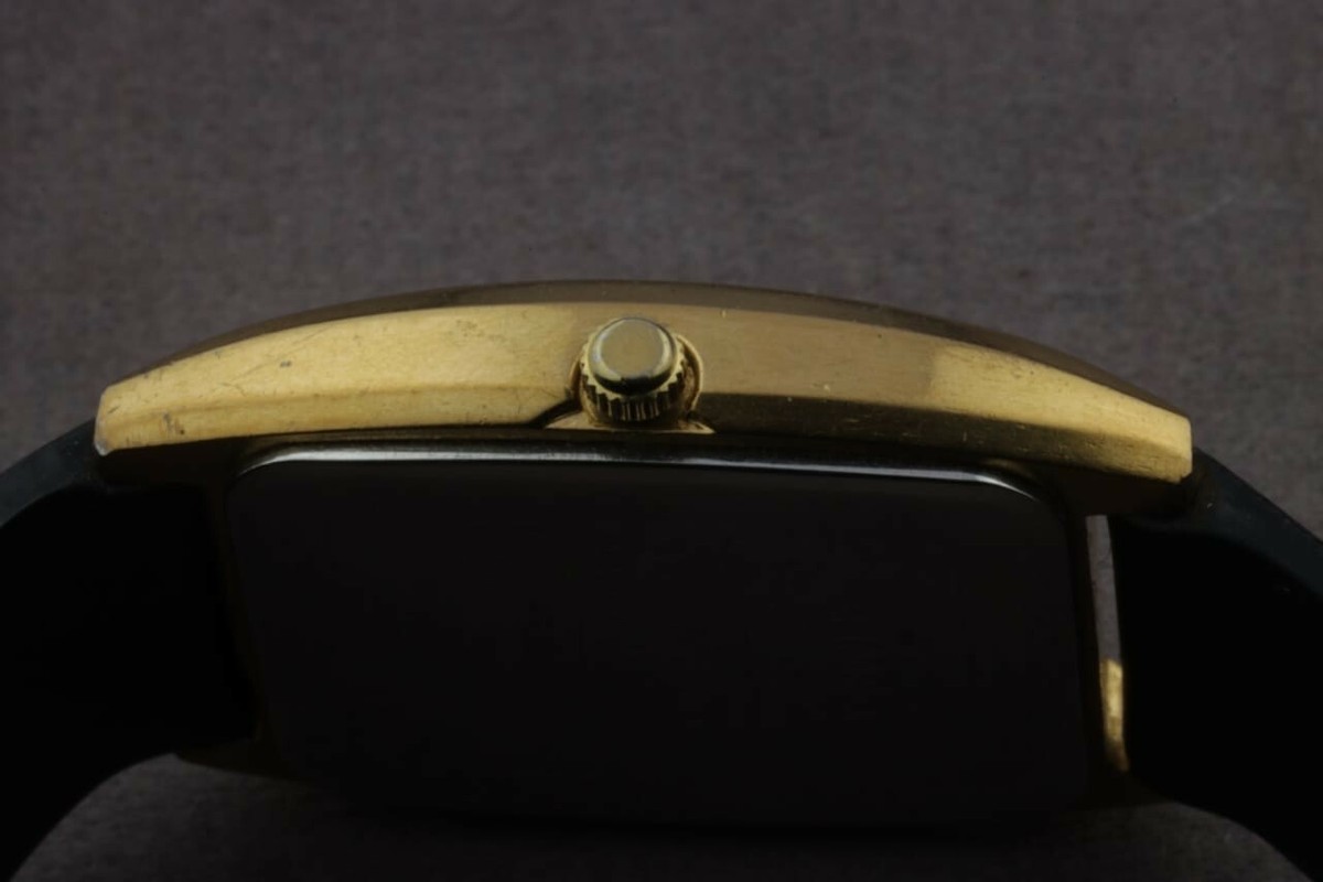 timex golden wrist watch